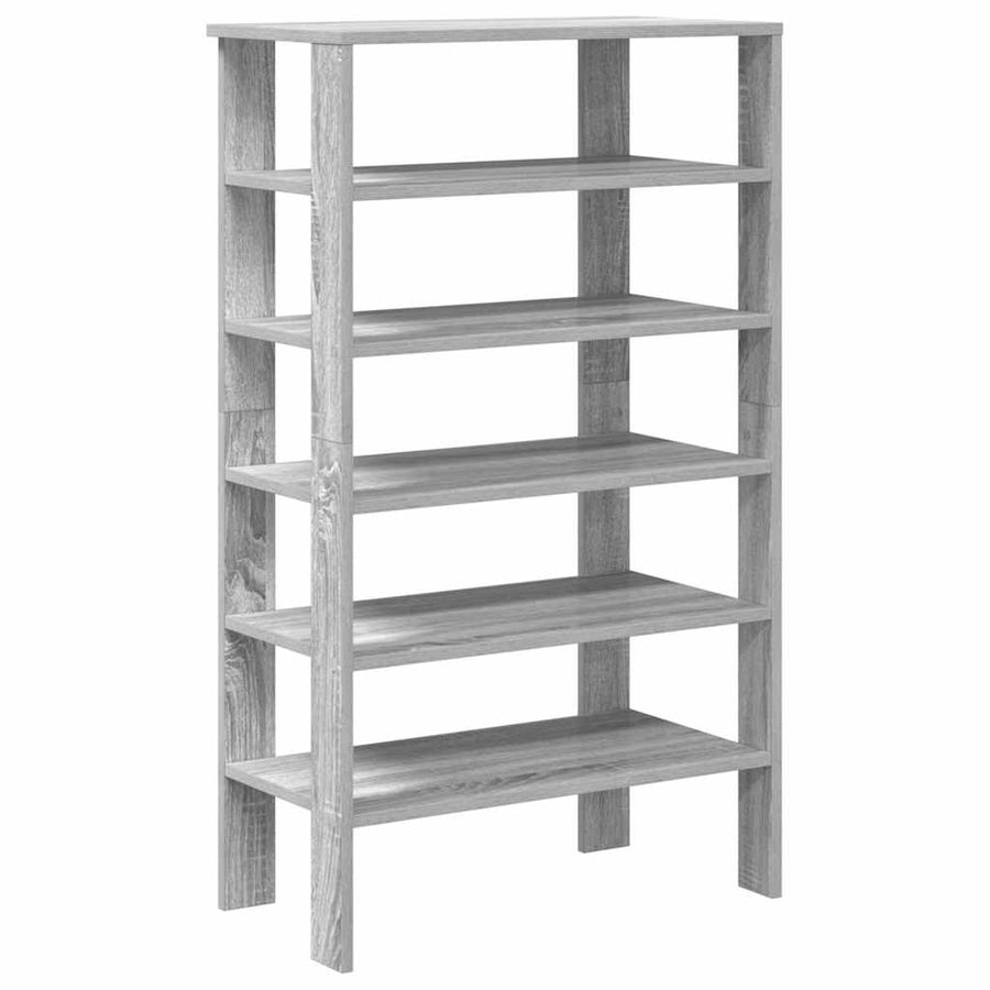 Schoenenrek 61x32x105 cm bewerkt hout grijs sonoma eikenkleurig