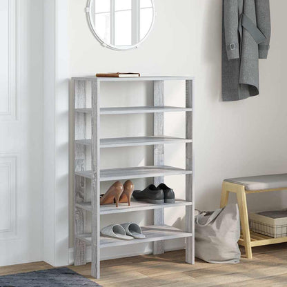 Schoenenrek 61x32x105 cm bewerkt hout grijs sonoma eikenkleurig