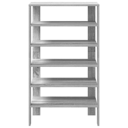 Schoenenrek 61x32x105 cm bewerkt hout grijs sonoma eikenkleurig