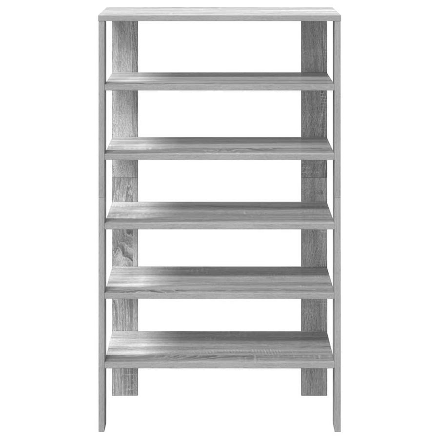 Schoenenrek 61x32x105 cm bewerkt hout grijs sonoma eikenkleurig