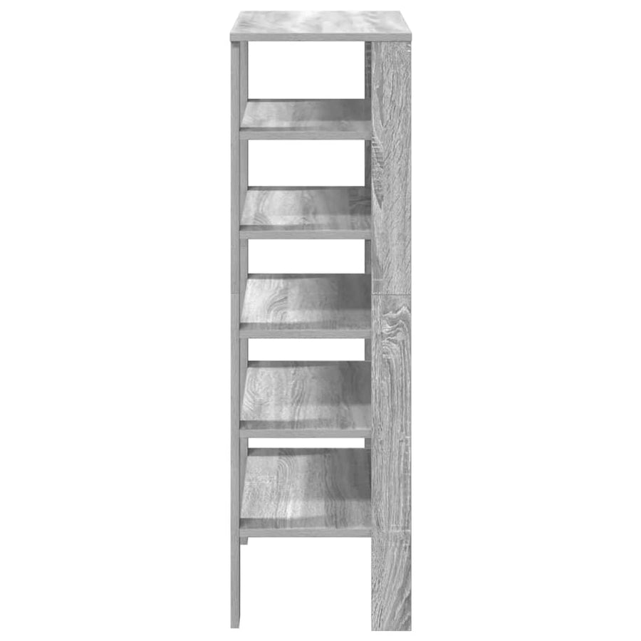 Schoenenrek 61x32x105 cm bewerkt hout grijs sonoma eikenkleurig