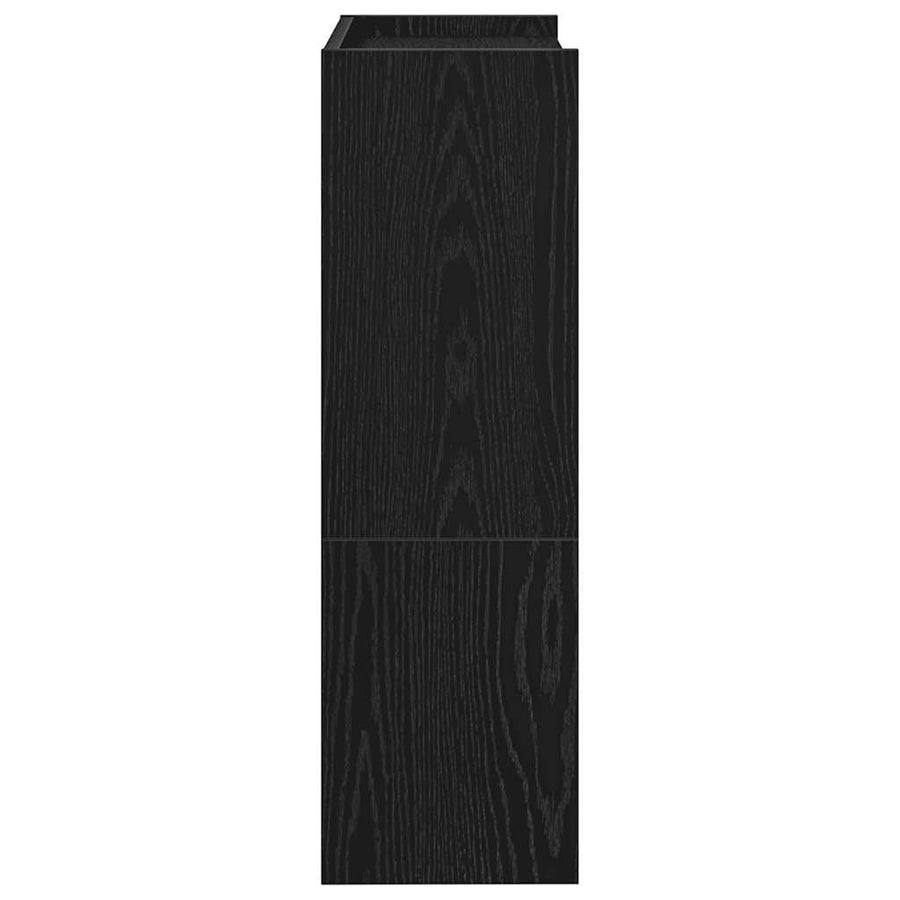 Schoenenrek 80x25x61,5 cm bewerkt hout zwart