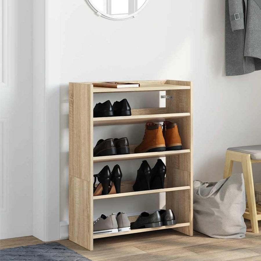 Schoenenrek 80x25x61,5 cm bewerkt hout sonoma eikenkleurig
