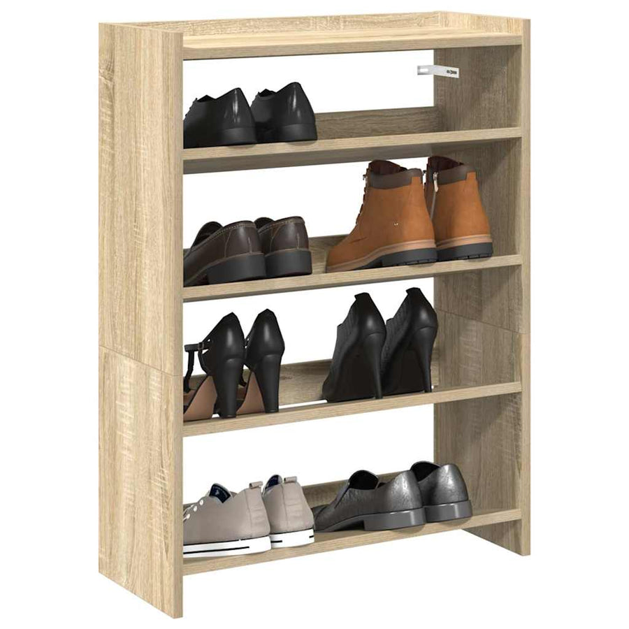 Schoenenrek 80x25x61,5 cm bewerkt hout sonoma eikenkleurig