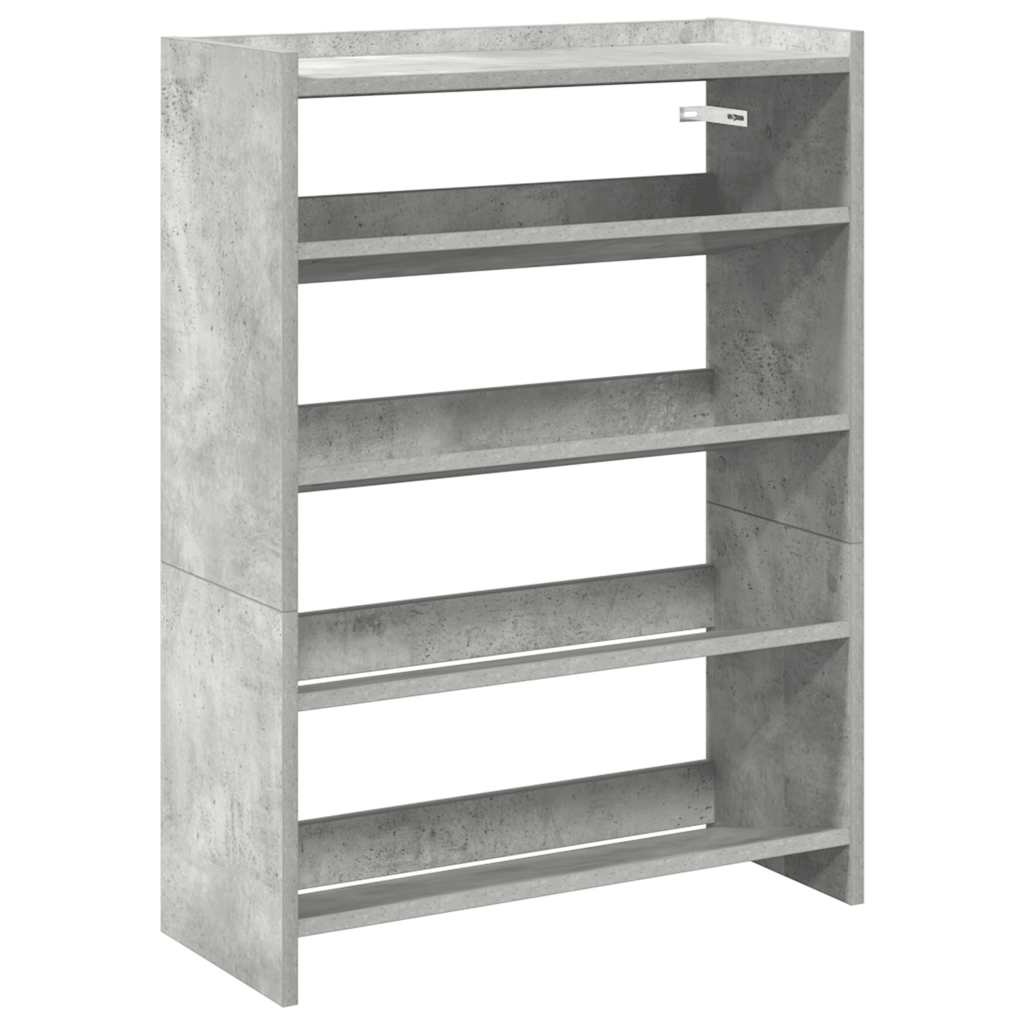 Schoenenrek 80x25x61,5 cm bewerkt hout betongrijs