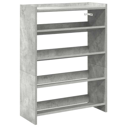 Schoenenrek 80x25x61,5 cm bewerkt hout betongrijs