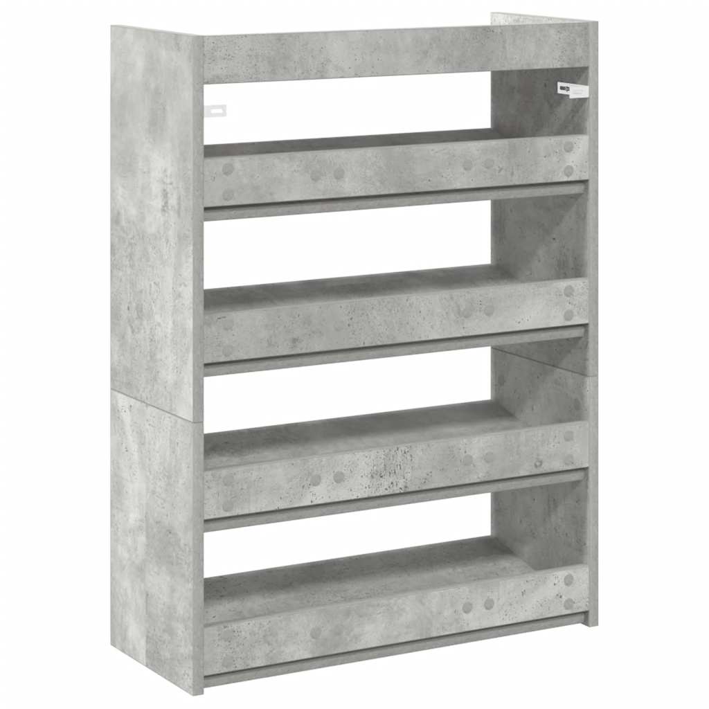 Schoenenrek 80x25x61,5 cm bewerkt hout betongrijs