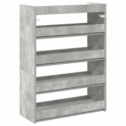 Schoenenrek 80x25x61,5 cm bewerkt hout betongrijs