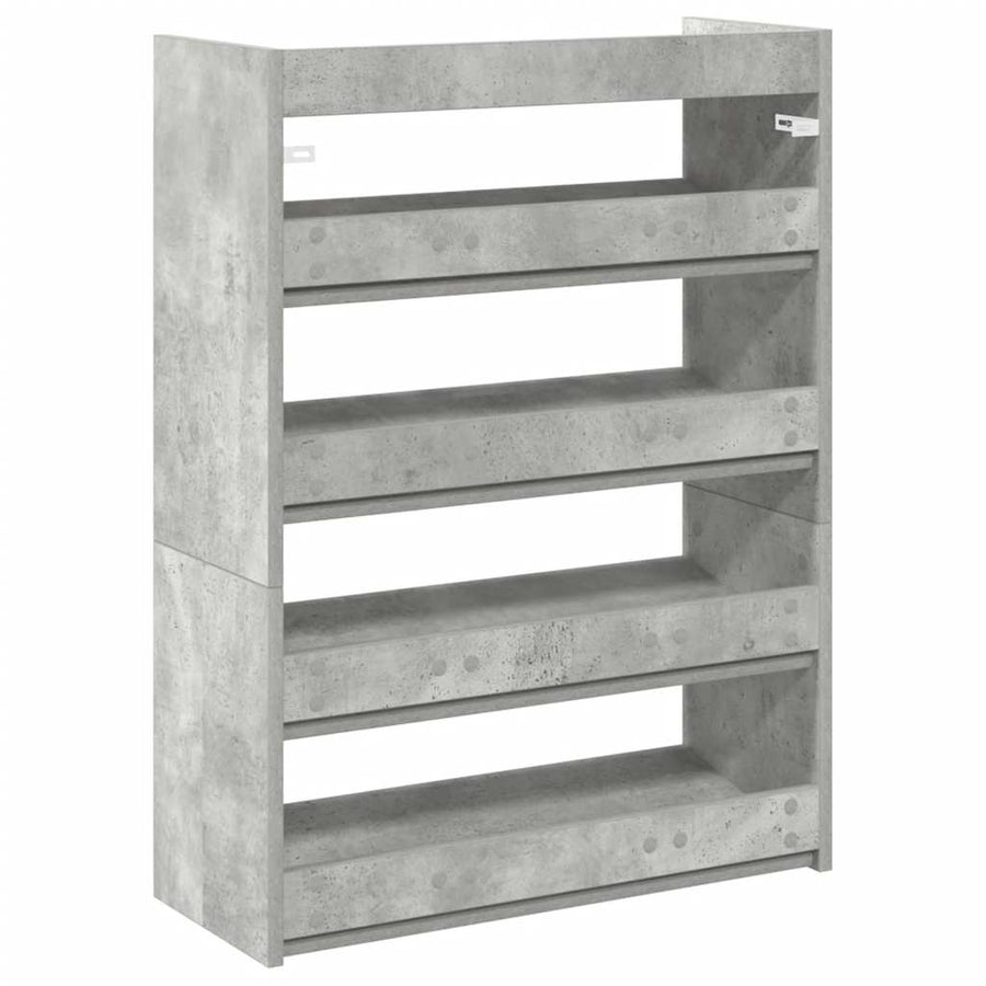 Schoenenrek 80x25x61,5 cm bewerkt hout betongrijs
