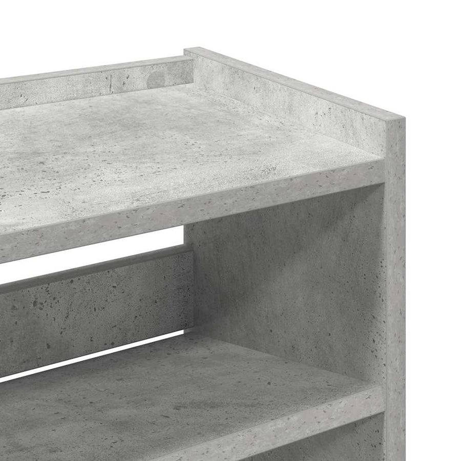 Schoenenrek 80x25x61,5 cm bewerkt hout betongrijs