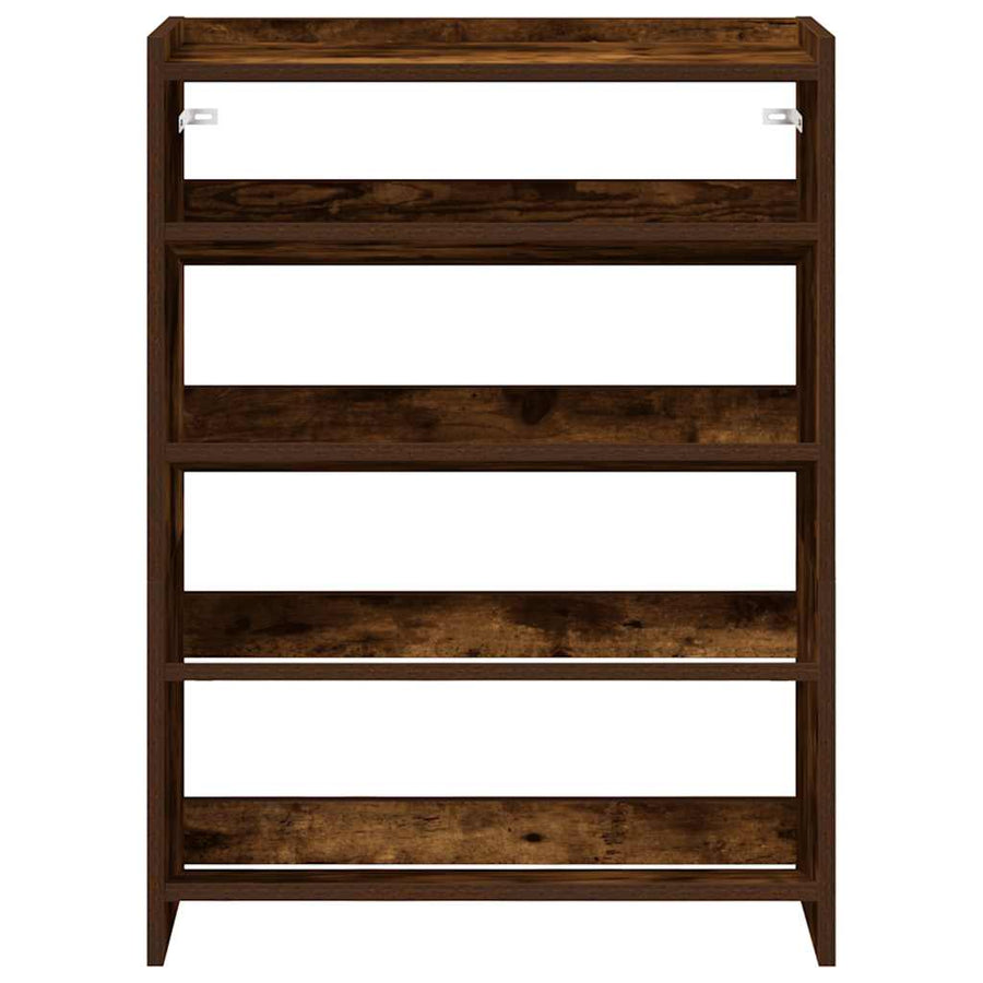 Schoenenrek 80x25x61,5 cm bewerkt hout gerookt eikenkleurig
