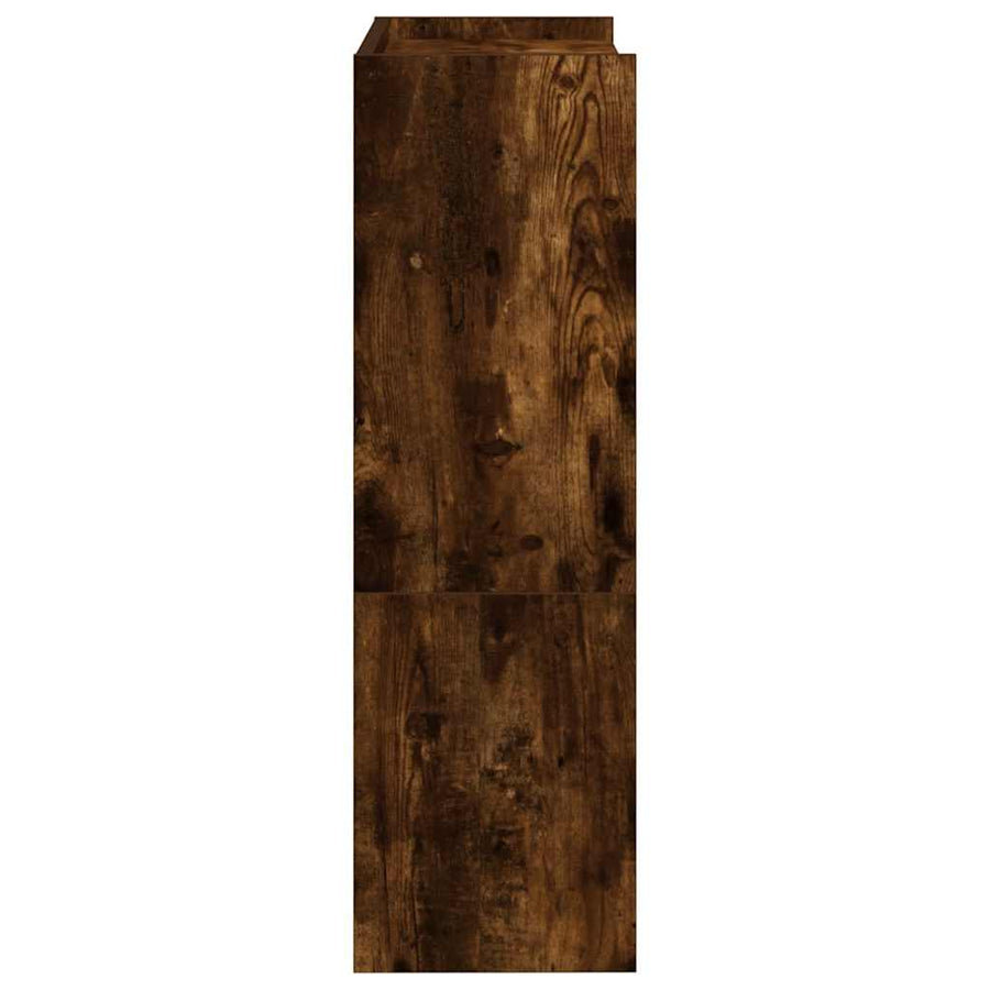 Schoenenrek 80x25x61,5 cm bewerkt hout gerookt eikenkleurig