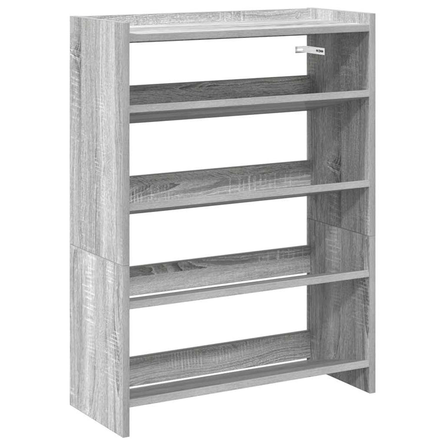 Schoenenrek 80x25x61,5 cm bewerkt hout grijs sonoma eikenkleur