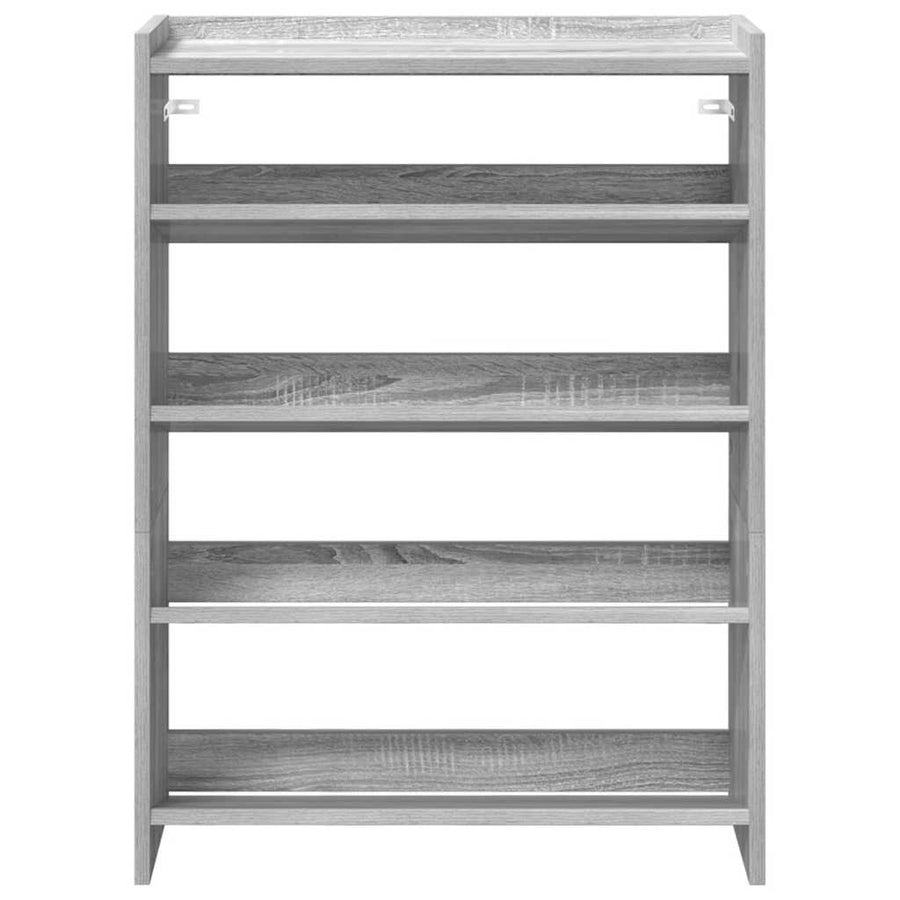 Schoenenrek 80x25x61,5 cm bewerkt hout grijs sonoma eikenkleur