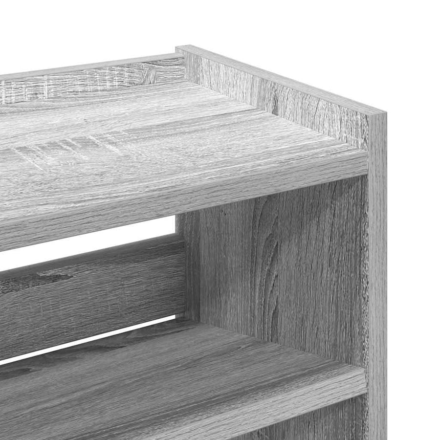 Schoenenrek 80x25x61,5 cm bewerkt hout grijs sonoma eikenkleur