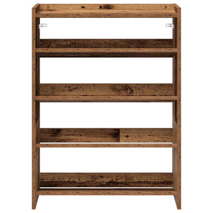 Schoenenrek 80x25x61,5 cm bewerkt hout oud houtkleurig