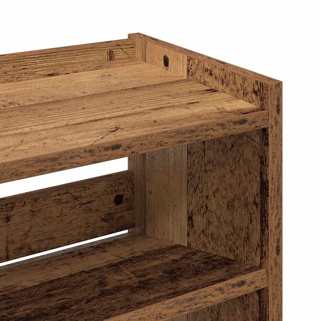 Schoenenrek 80x25x61,5 cm bewerkt hout oud houtkleurig