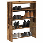 Schoenenrek 80x25x61.5 cm bewerkt hout oud houtkleurig