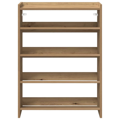 Schoenenrek 80x25x61,5 cm bewerkt hout artisanaal eikenkleur