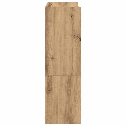 Schoenenrek 80x25x61,5 cm bewerkt hout artisanaal eikenkleur