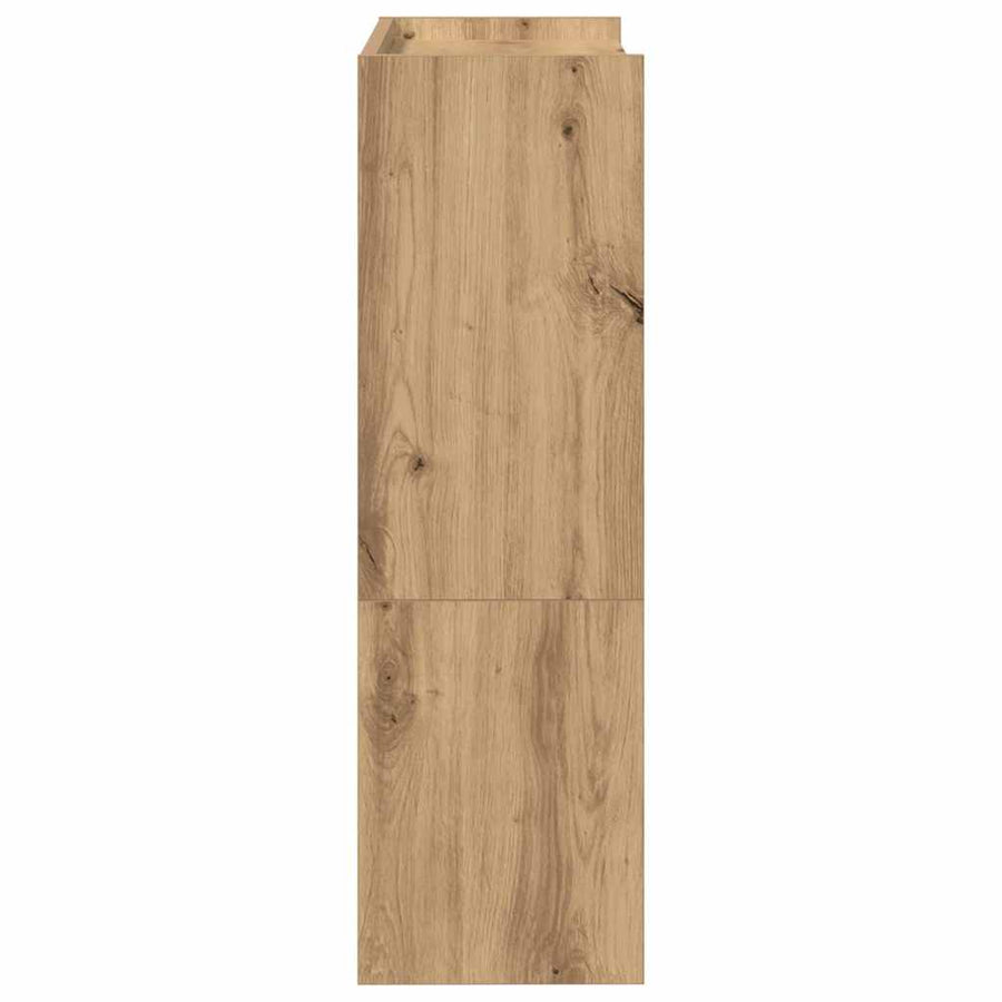 Schoenenrek 80x25x61,5 cm bewerkt hout artisanaal eikenkleur
