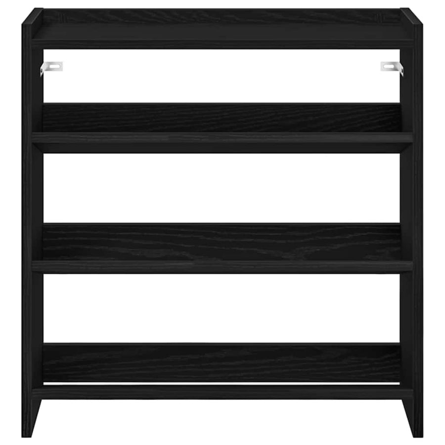 Schoenenrek 60x25x62 cm bewerkt hout zwart
