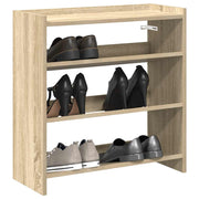 Shoe rack 60x25x62 cm engineered wood Sonoma oak-coloured