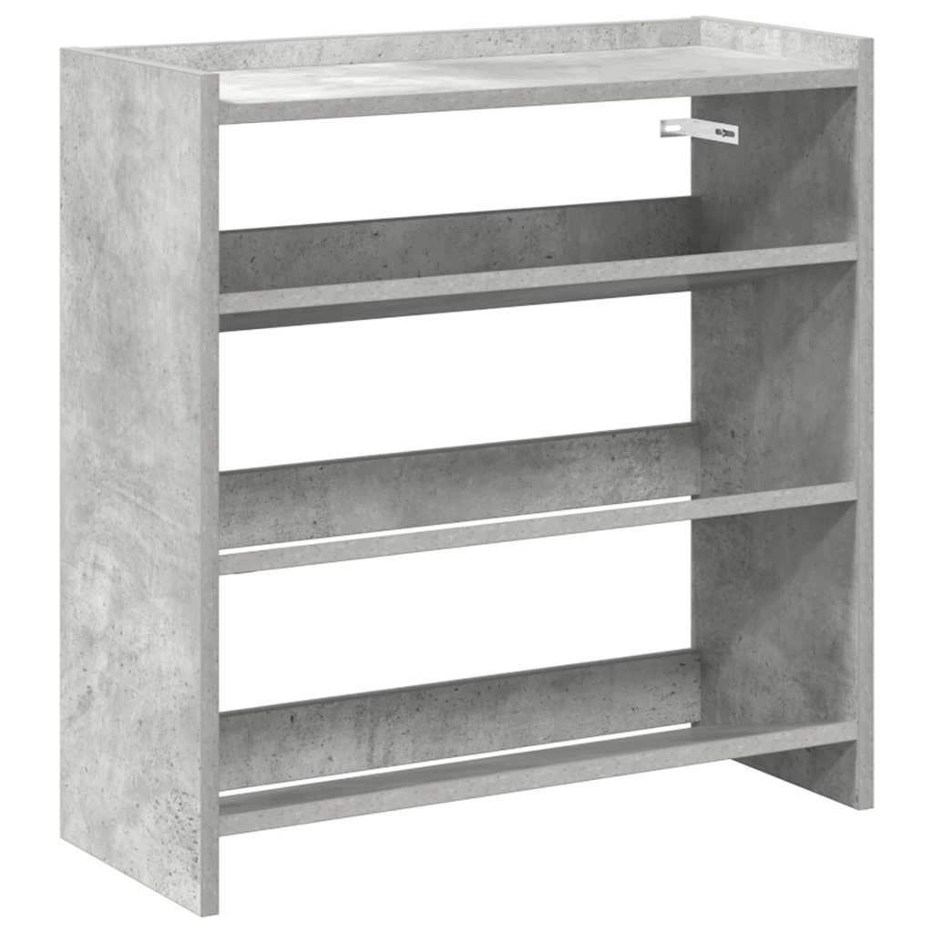 Schoenenrek 60x25x62 cm bewerkt hout betongrijs