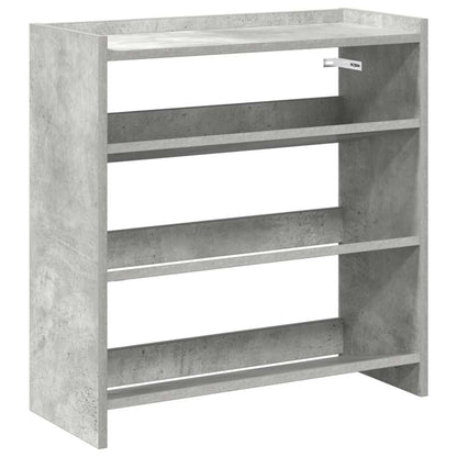 Schoenenrek 60x25x62 cm bewerkt hout betongrijs