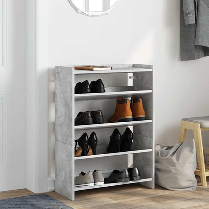 Schoenenrek 60x25x62 cm bewerkt hout betongrijs