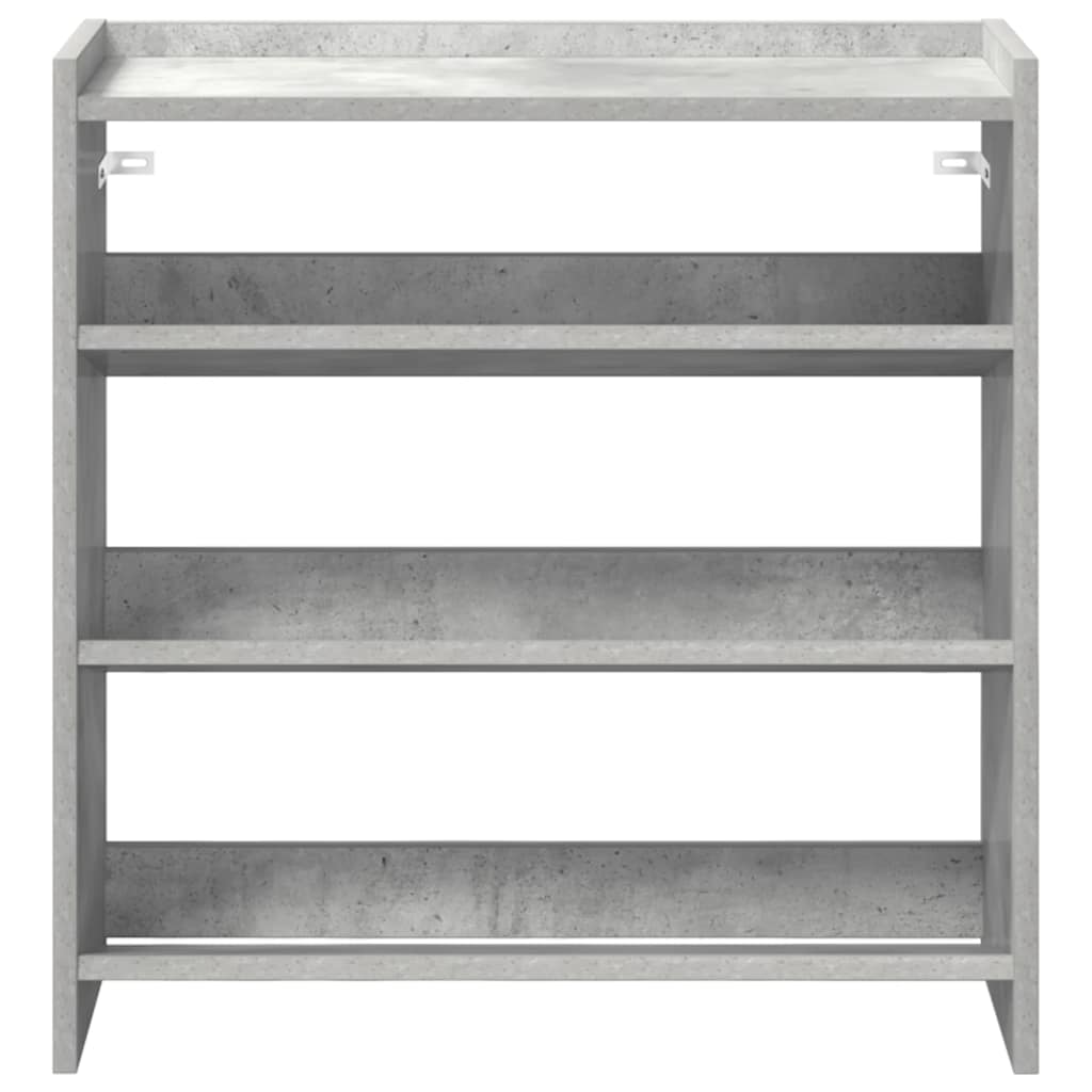 Schoenenrek 60x25x62 cm bewerkt hout betongrijs