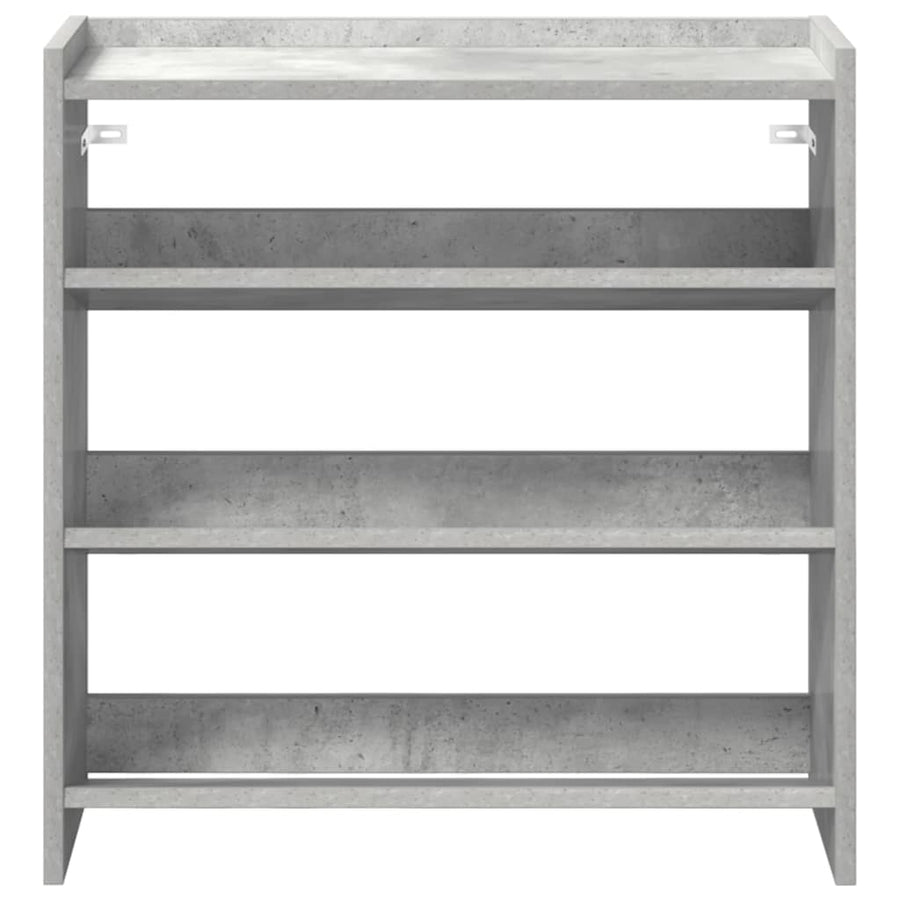 Schoenenrek 60x25x62 cm bewerkt hout betongrijs
