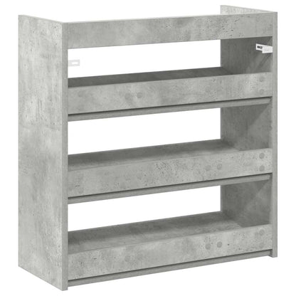 Schoenenrek 60x25x62 cm bewerkt hout betongrijs