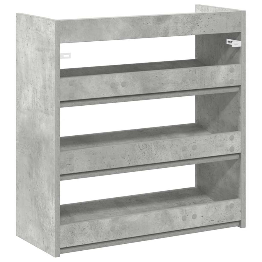 Schoenenrek 60x25x62 cm bewerkt hout betongrijs