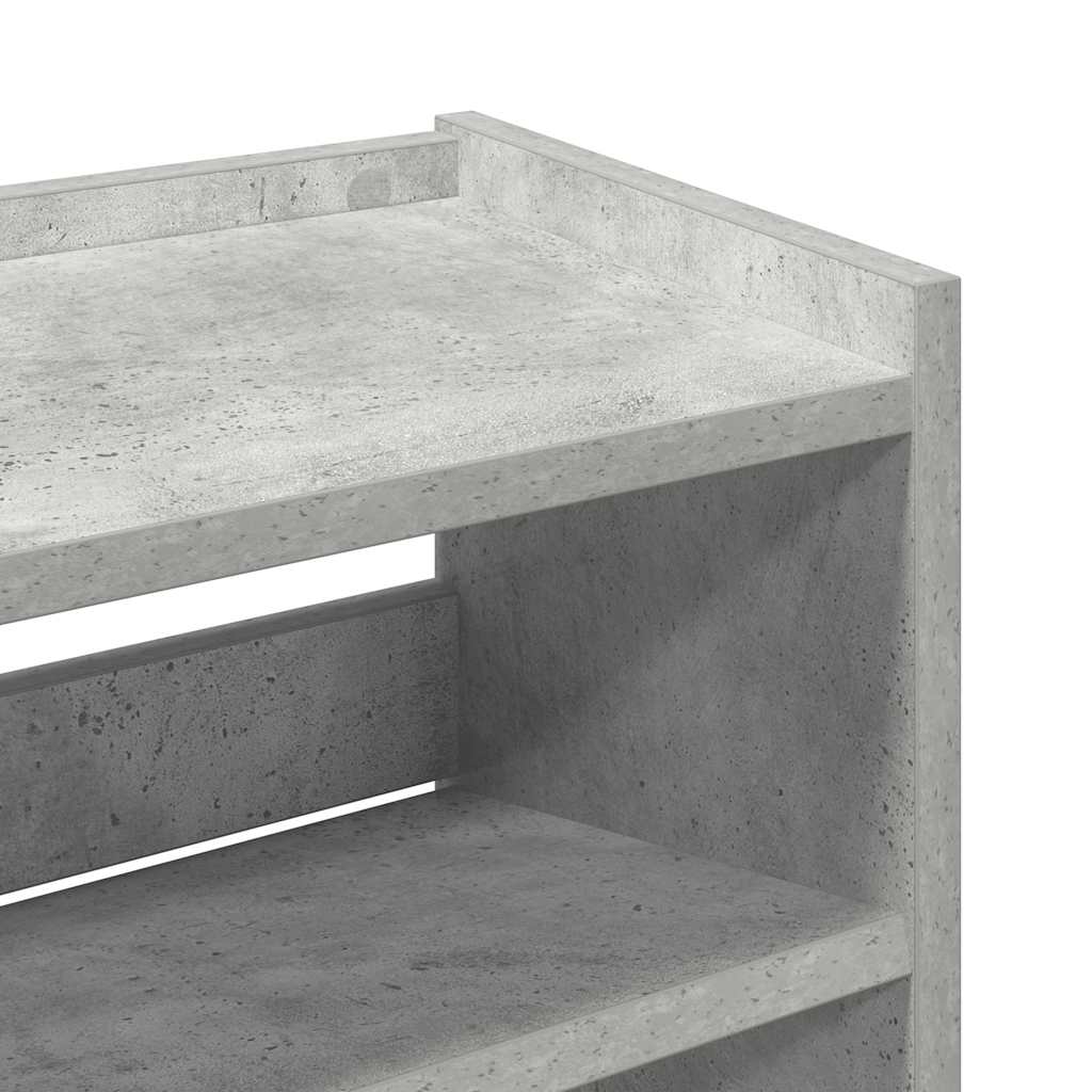 Schoenenrek 60x25x62 cm bewerkt hout betongrijs