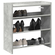 Shoe rack 60x25x62 cm engineered wood concrete grey