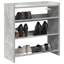 Schoenenrek 60x25x62 cm bewerkt hout betongrijs