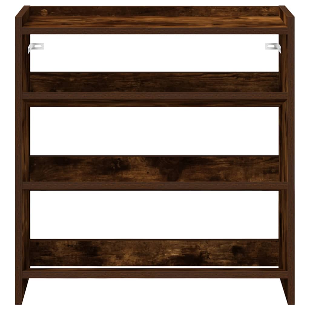 Schoenenrek 60x25x62 cm bewerkt hout gerookt eikenkleurig