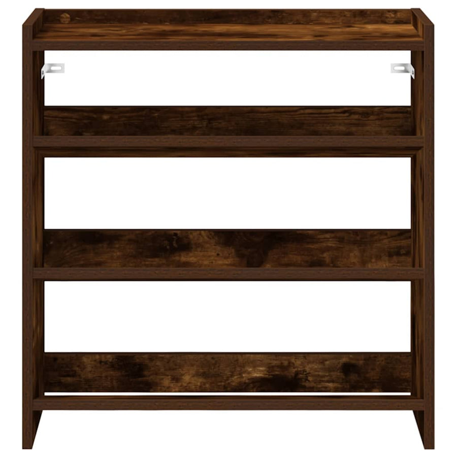 Schoenenrek 60x25x62 cm bewerkt hout gerookt eikenkleurig