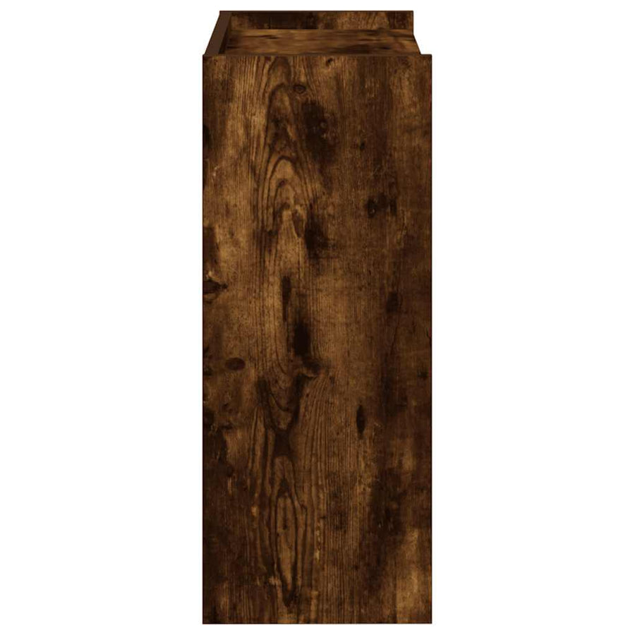 Schoenenrek 60x25x62 cm bewerkt hout gerookt eikenkleurig