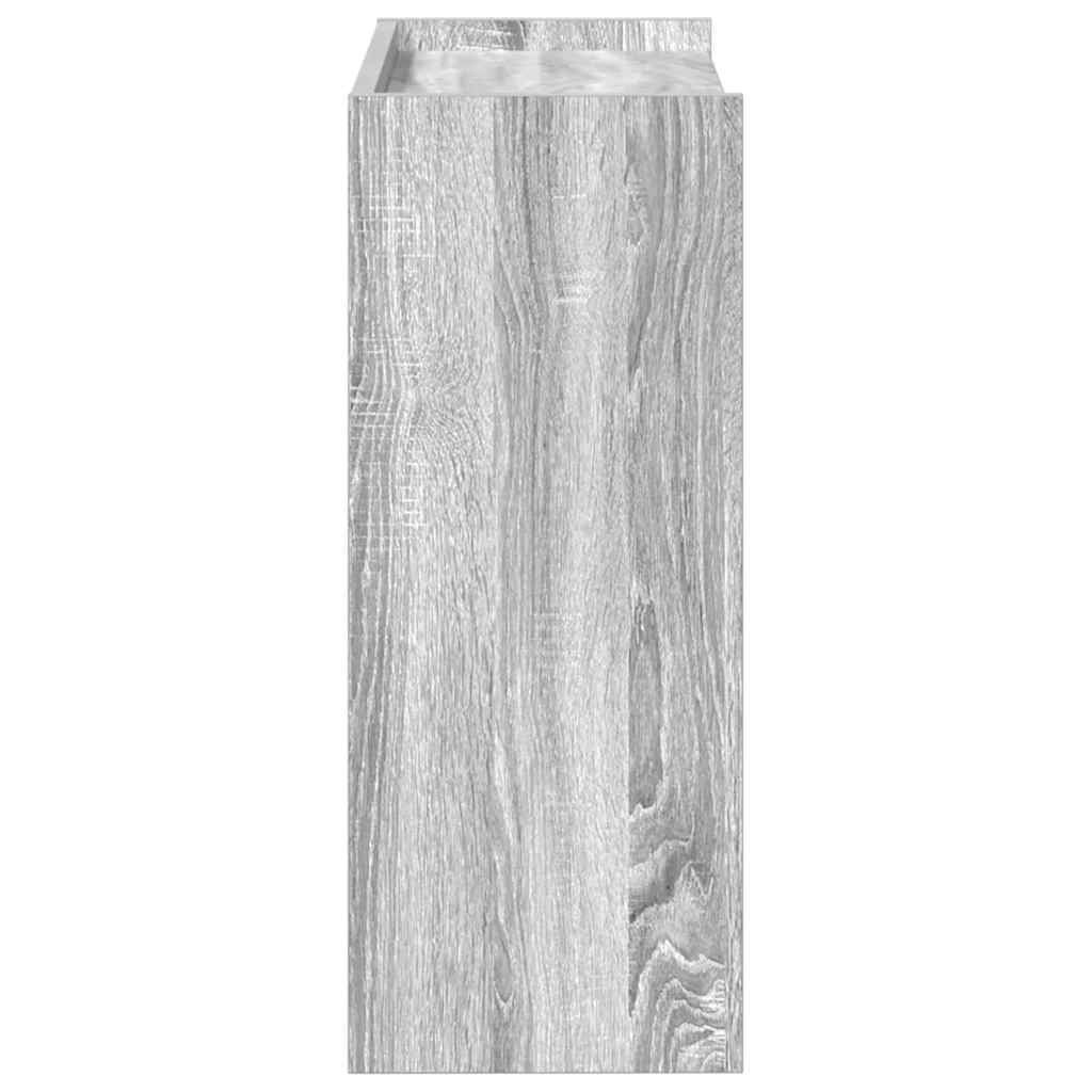Schoenenrek 60x25x62 cm bewerkt hout grijs sonoma eikenkleurig