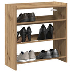 Schoenenrek 60x25x62 cm bewerkt hout eikenkleur