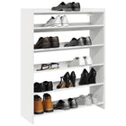 Shoe rack 80x25x100 cm treated wood white