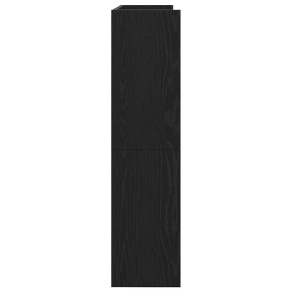 Schoenenrek 80x25x100 cm bewerkt hout zwart