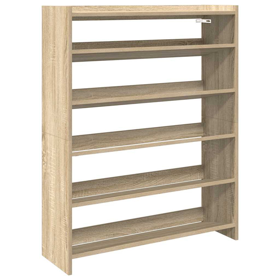 Schoenenrek 80x25x100 cm bewerkt hout sonoma eikenkleurig
