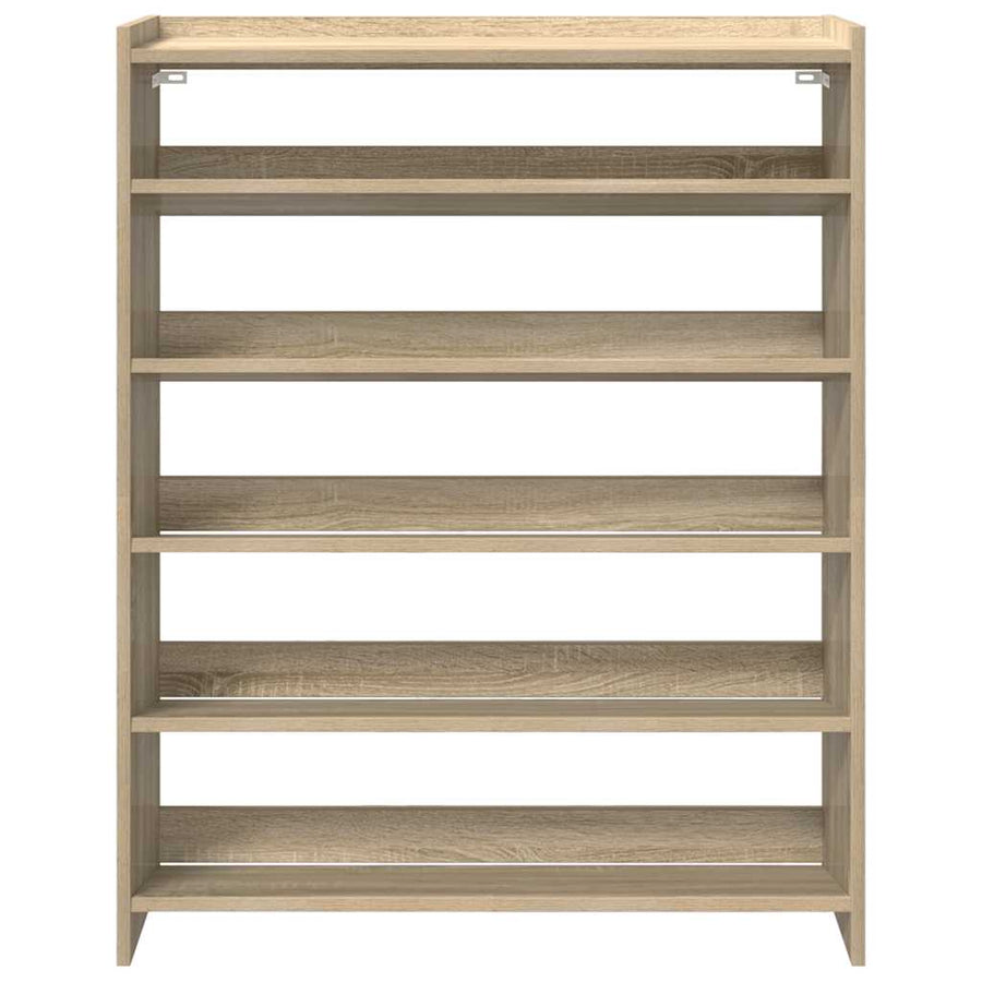 Schoenenrek 80x25x100 cm bewerkt hout sonoma eikenkleurig