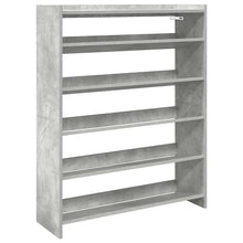 Schoenenkast 80x25x100 cm bewerkt hout betongrijs