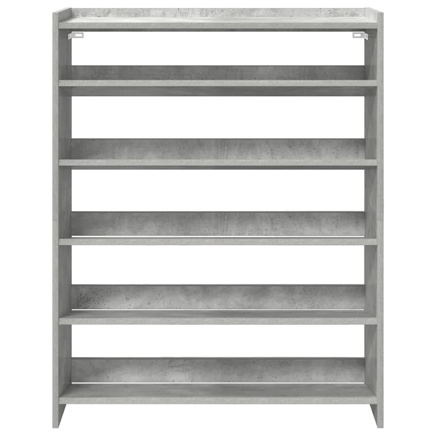 Schoenenkast 80x25x100 cm bewerkt hout betongrijs
