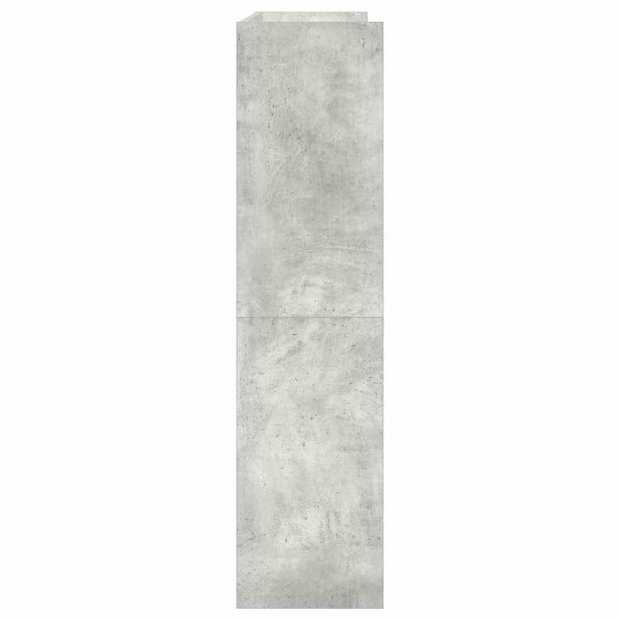 Schoenenkast 80x25x100 cm bewerkt hout betongrijs