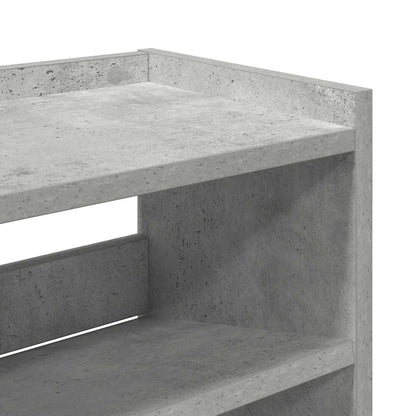 Schoenenkast 80x25x100 cm bewerkt hout betongrijs